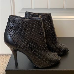 Aldo peep toe black booties size 6